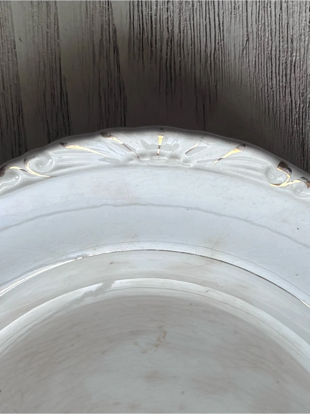 Vintage 1941 Homer Laughlin Nautilus Oval Serving Platter Gold Trim 14”